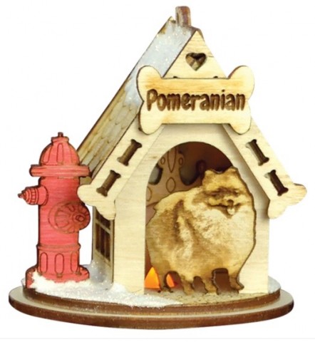 Ginger Cottages K9 Wooden Ornament - Pomeranian